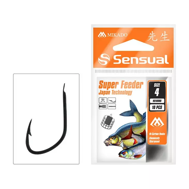 Mikado Sensual Super Feeder Hook - Eyed & Spade End Hooks - 5900637158486 - 1