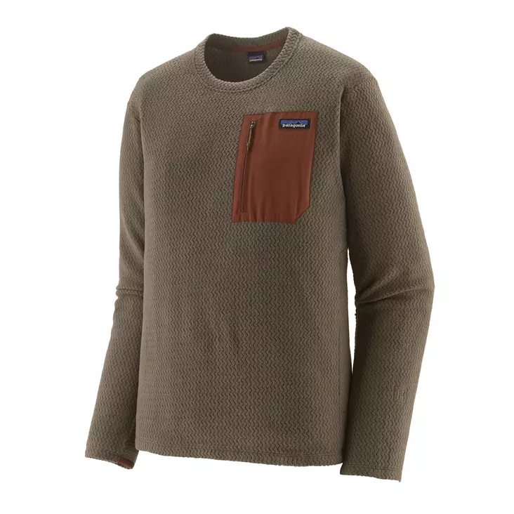 Patagonia Mens R1 Air Crew Marlow Brown - Fleece Shirts - 198077135166 - 1