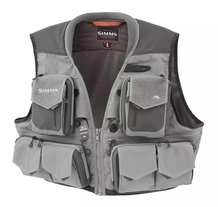 Simms G3 Guide Vest Steel - Fly Fishing Vests - 694264398036 - 1