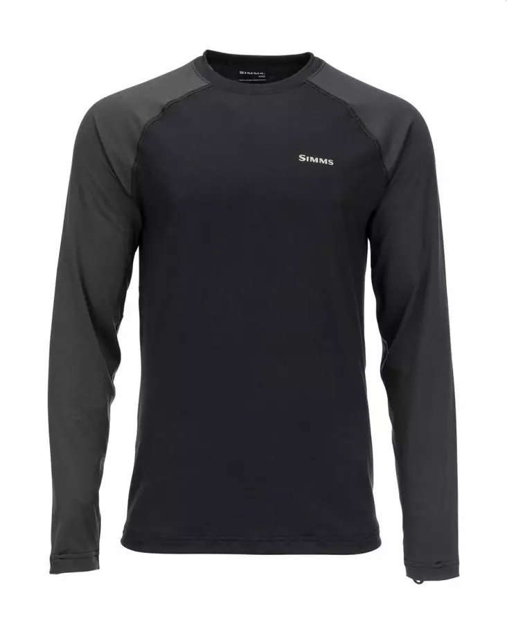 Simms Lightweight Baselayer Top Black - Under Layer Shirts - 694264549506 - 1