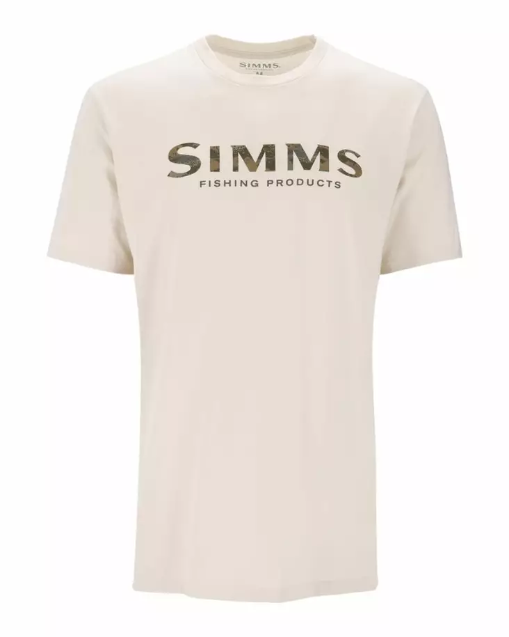 Simms Simms Shroud Fill Logo T-Shirt Natural - Men T-Shirts - 694264678626 - 1
