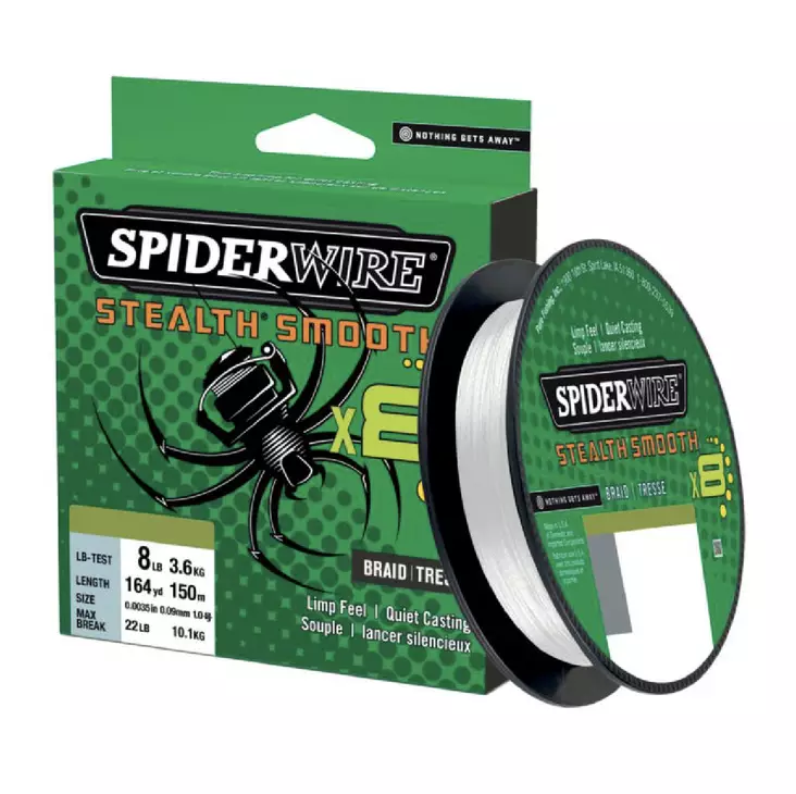 SpiderWire Stealth Smooth 8 White - Braided Lines - 022021663866 - 1