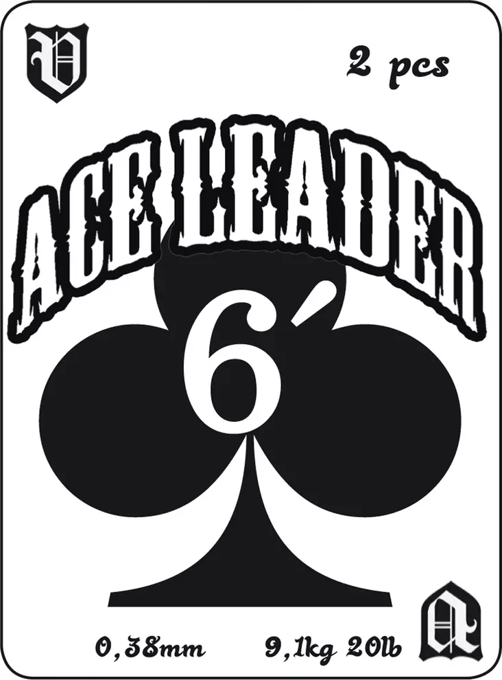 Vision Ace Leader 2-Pack 6' 0,38mm - Nylon Leaders - 6417512820509 - 2