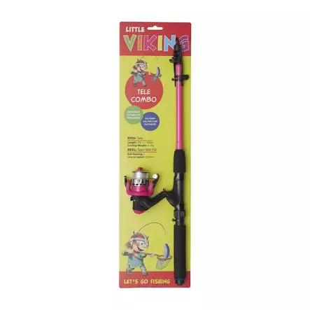 Kinetic Little Viking Tele 5'6'' Combo Fuchsia - Children's Pole Sets - 5707461313377 - 1