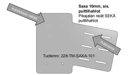 Catchy Asennuslevy 10mm Saxa Pred Pultti - Other Accessories - 1305202517 - 1