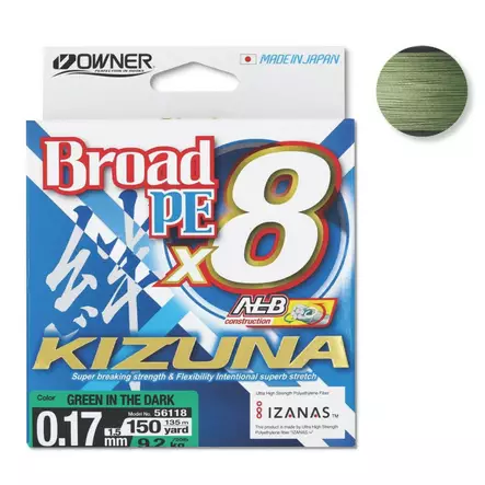 Owner Kizuna 8-Braid Dark Green - Braided Lines - 4953873484957 - 2