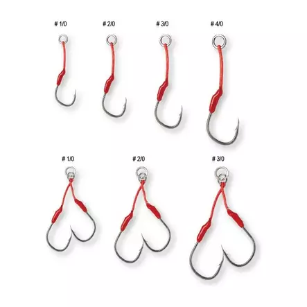 Savage Gear Bloody Assist J Double #1/0 - Assist & Inline Single Hooks - 5706301781437 - 2
