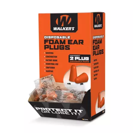 Walkers Foam Ear Plugs 200 Pair Box - Hearing Protection - 813628084907 - 1