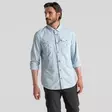 Craghoppers Ms NosiLife Adventure Long Sleeve Shirt III Niagara Blue - Shirts - 5063260001427 - 9