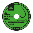 Mikado Feeder Bomb Rig Spike Barbless Mono 38cm - Ready Tied Hooks - 5900637105947 - 1