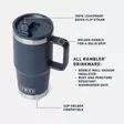 Yeti Rambler 20 OZ Travel Straw Mug Navy - Insulated Bottles and Mugs - 888830503867 - 2