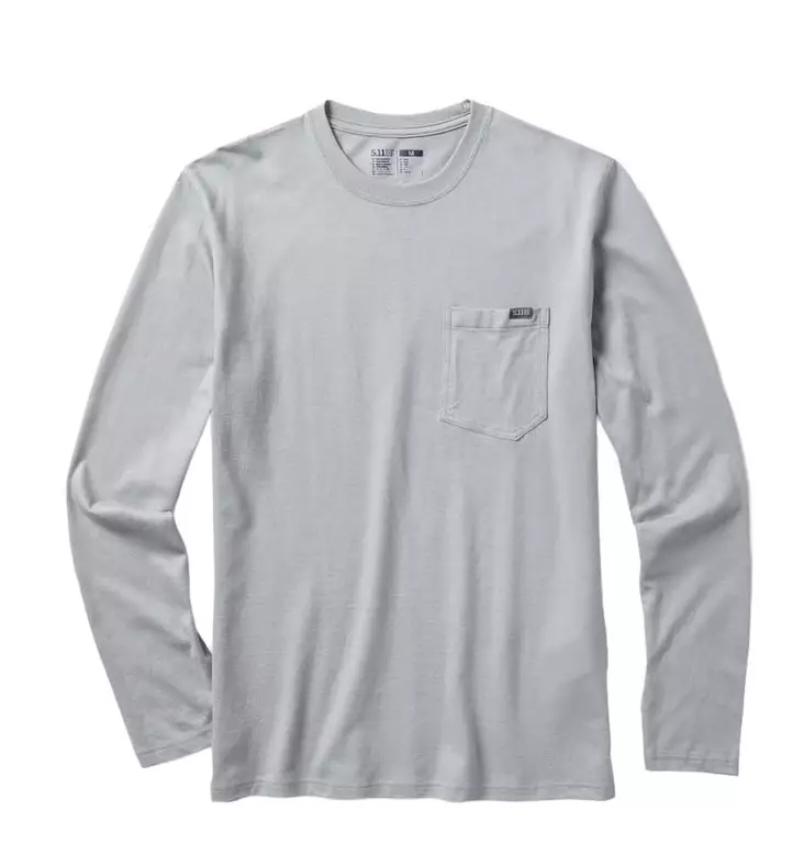 5.11 Elite L/S Tee Grey - Tactical Shirts - 198900091317 - 1