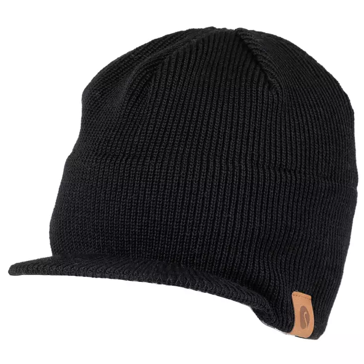 Salo Beanie Merino Visor Wind, Black - Headwear - 6419647058147 - 1