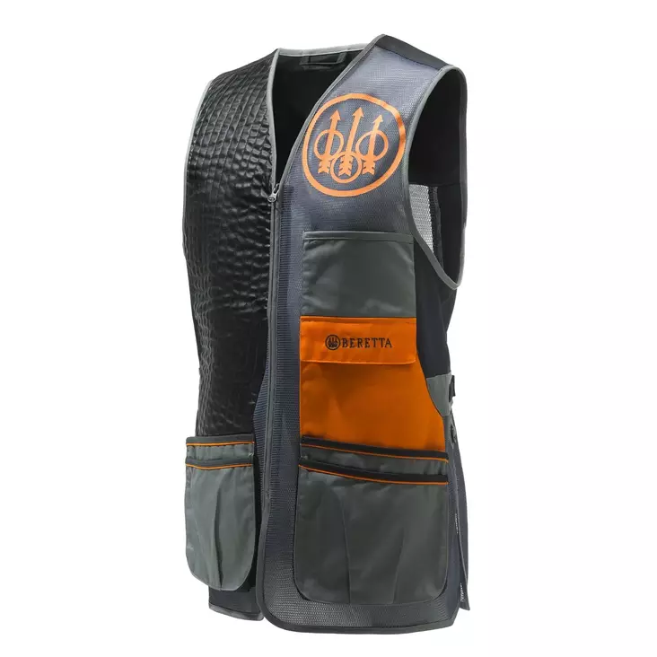 Beretta Sporting EVO Vest Grey Castelrock / Black / Orange - Shooting Vests - 8051832488087 - 1