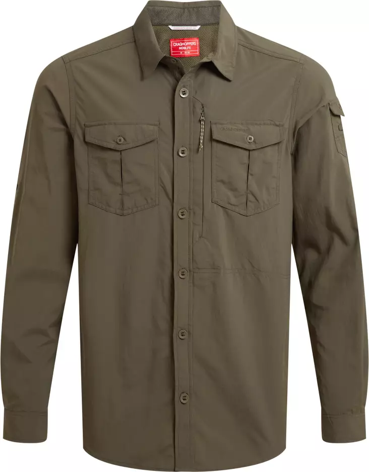 Craghoppers Ms NosiLife Adventure Long Sleeve Shirt III Woodland Green - Shirts - 5063260001267 - 1