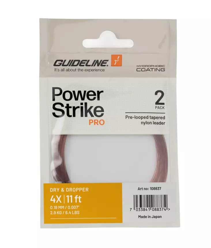 Guideline Power Strike PRO Dry & Dropper 11ft - Nylon Leaders - 7033841088367 - 1