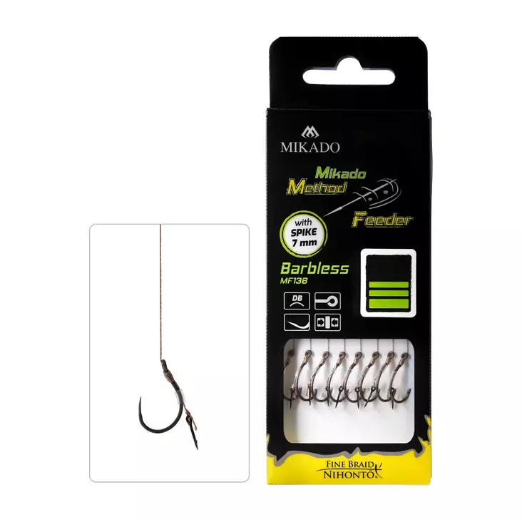 Mikado MF Rig HMFB213BI Spike Braid Barbless - Ready Tied Hooks - 5900637057987 - 1