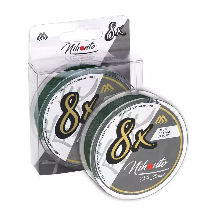 Mikado Nihonto Octa Braid 150m Green - Braided Lines - 5900637123347 - 1