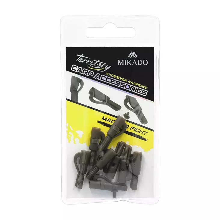 Mikado Safety Lead Clip with Pin Dark Green - Leads & Lead Systems - 5900637680697 - 1