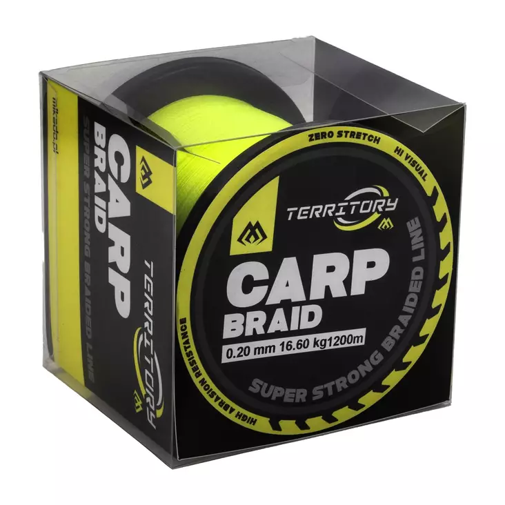 Mikado Territory Carp Braid 1200m Fluo Yellow - Braided Main Line - 5900637129417 - 1