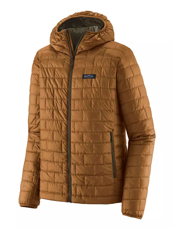 Patagonia Mens Nano Puff Fitz Roy Trout Hoody Shelter Brown - Insulated Jackets - 196924645387 - 1