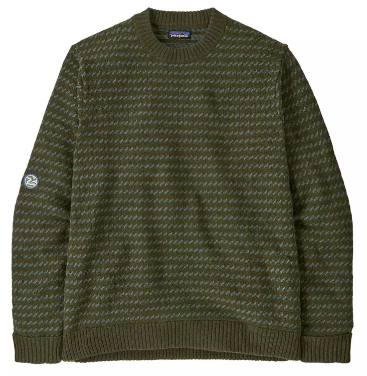Patagonia Mens Recycled Wool-Blend Sweater Pine Needle Green - Shirts - 196924490727 - 1