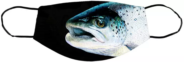 Sakke Yrjölä Brown trout Cloth face mask - Printed Matter - 6430048501247 - 1