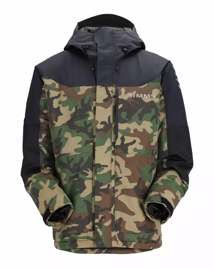 Simms Challenger Insulated Jacket Woodland Camo - Hard Shells for Men - 694264579107 - 1