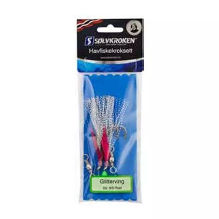 Sølvkroken Glitterving Red 8/0 - Bottom Fishing & Cod Rigs - 7056963155427 - 1