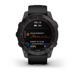 Garmin Fenix 7 Sapphire Solar Black DLC Titanium with Black Band - GPS Devices and Wearables - 0753759278168 - 2