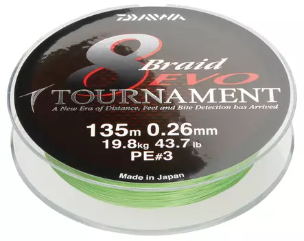 Daiwa Tournament 8 Braid EVO - Braided Lines - 4027093668548 - 1