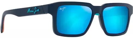 Maui Jim Kahiko - Matte Dark Blue Frame with Blue Hawaii Lens - Plastic Lenses - 603429075668 - 1