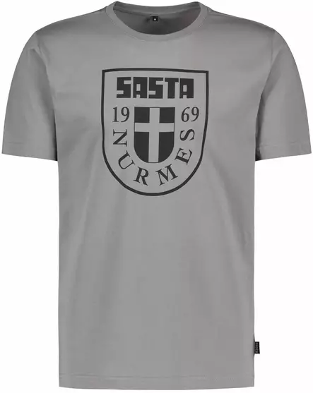 Sasta Nurmes Flag T-Shirt Mid Grey - Men T-Shirts - 6419619259138 - 1