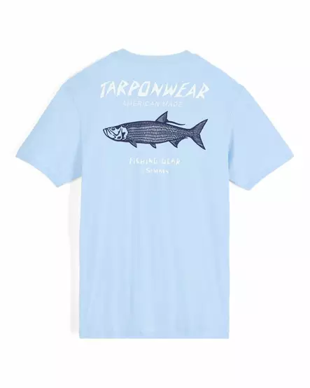 Simms Tarponwear T-Shirt Sky Blue - Men T-Shirts - 694264699768 - 1
