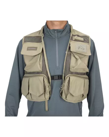 Simms Tributary Vest Tan - Fly Fishing Vests - 694264544228 - 2