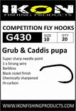 Ikon G430 Barbless Grub & Caddis Pupa - Barbless Hooks - 6430077070028 - 1