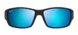 Maui Jim Local Kine - Soft Black Frame with Blue Hawaii Lens - Glass Lenses - 603429055578 - 2