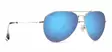 Maui Jim Mavericks - Silver Titanium Frame with Blue Hawaii Lens - Plastic Lenses - 603429035648 - 1