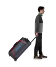 Patagonia Black Hole Wheeled Duffel 100L Smolder Blue w/Amanita Red - Gear Bags - 198077742098 - 2