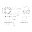 RAM Large Round Plate with Ball D - RAM Mounts, size D - 793442941658 - 2