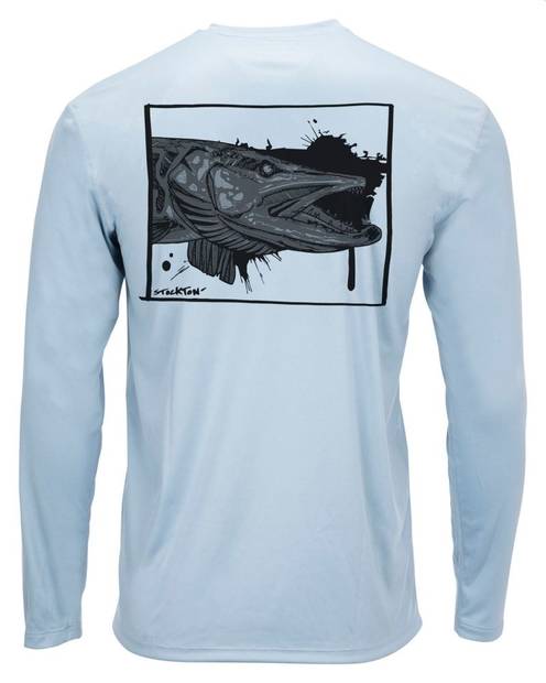 Simms SolarTech Tee Musky Face Steel Blue - Shirts - 694264537138 - 1