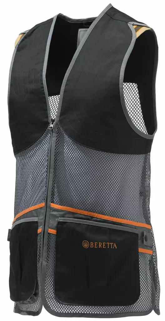 Beretta Full Mesh Shooting Vest Black Grey - Shooting Vests - 8051832315758 - 1