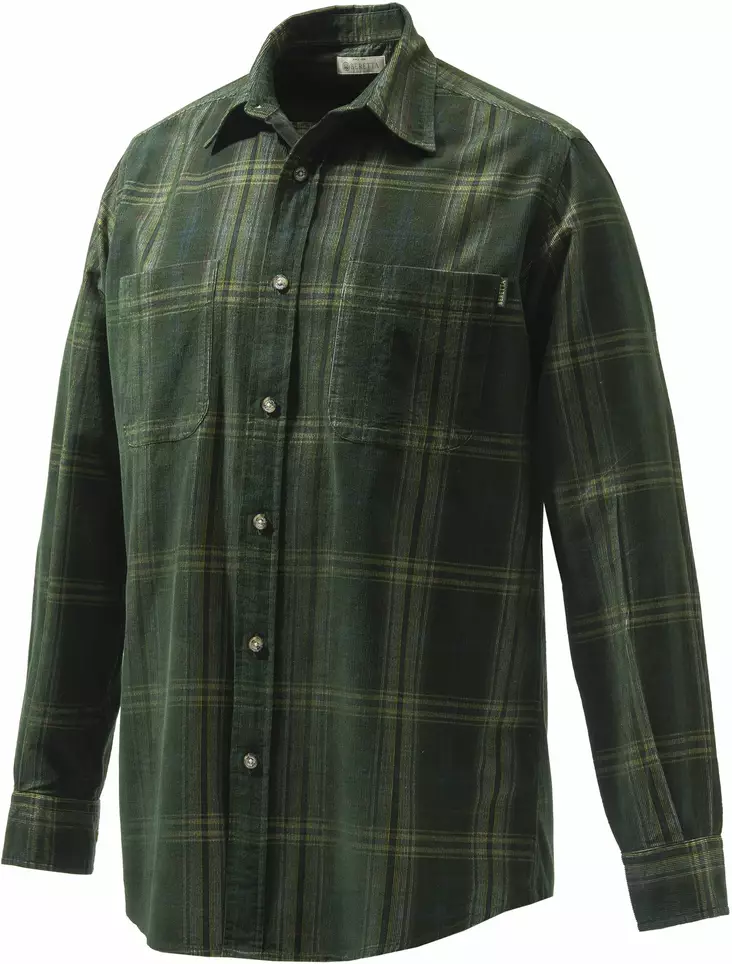 Berette Manchester Corduroy Shirt Green&Yellow Checkered - Shirts - 8051832441228 - 1
