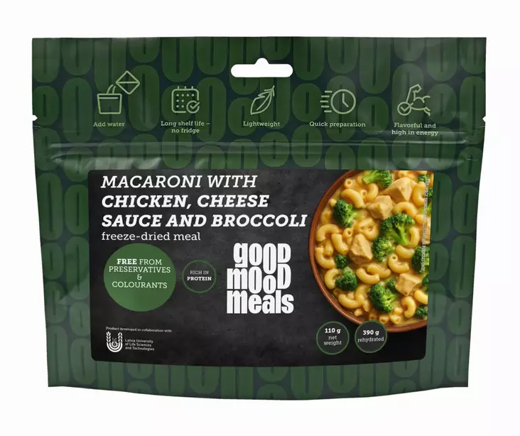 GoodMoodMeals Macaroni With Chicken Cheese Sauce And Broccoli - Outdoor Meals - 4750296003778 - 1