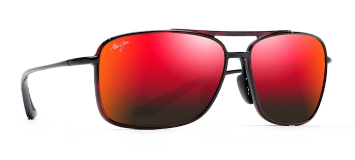 Maui Jim Kaupo Gap - Red Black Tortoise Frame with Hawaii Lava Lens - Plastic Lenses - 603429070298 - 1