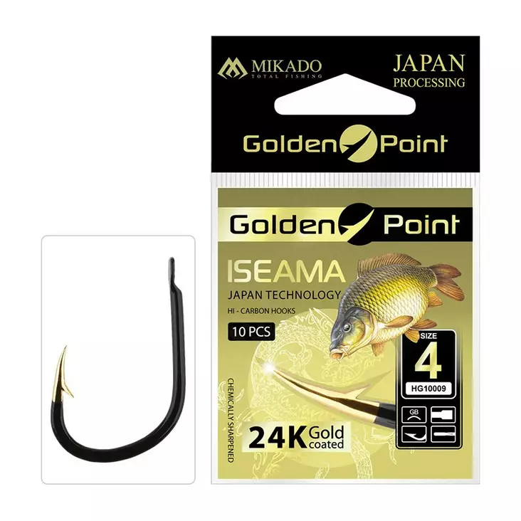Mikado Golden Point Iseama - Eyed & Spade End Hooks - 5900637618188 - 1