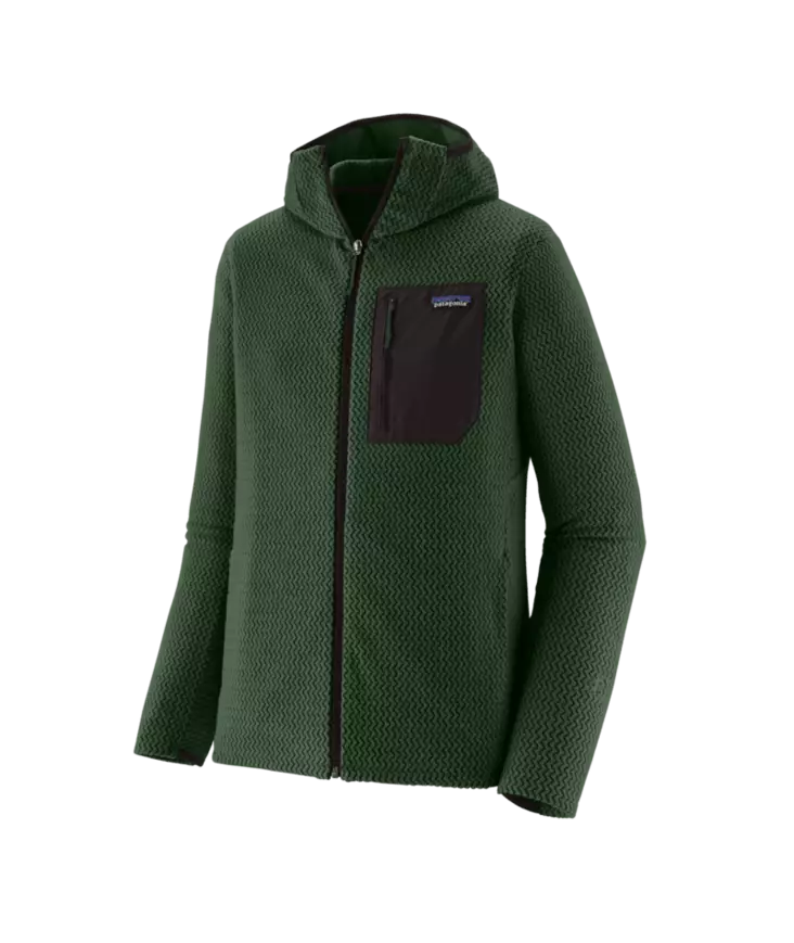 Patagonia M´s R1 Air Full Zip Hoody Treeline Green - Fleece Shirts - 199346146098 - 1