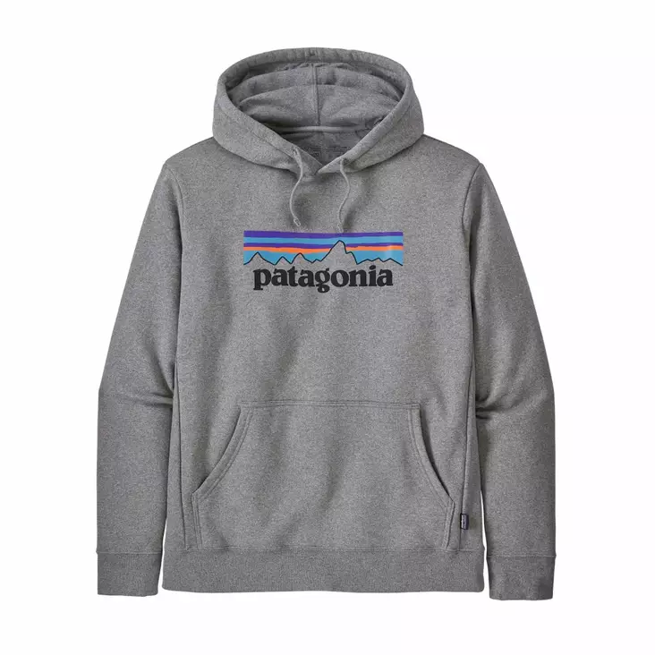 Patagonia P-6 Logo Uprisal Hoody Gravel Heather - Sweatshirts - 194187655808 - 1