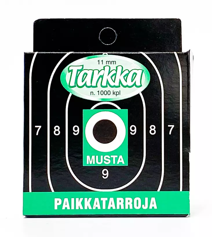 Tarkka Paikkatarra 11mm Musta - Shooting Stickers - 6410362412108 - 1