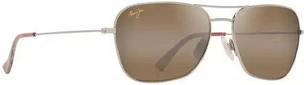 Maui Jim Naauao - Shiny Lt Gold Frame with HCL Bronze Lens - Plastic Lenses - 603429080129 - 1